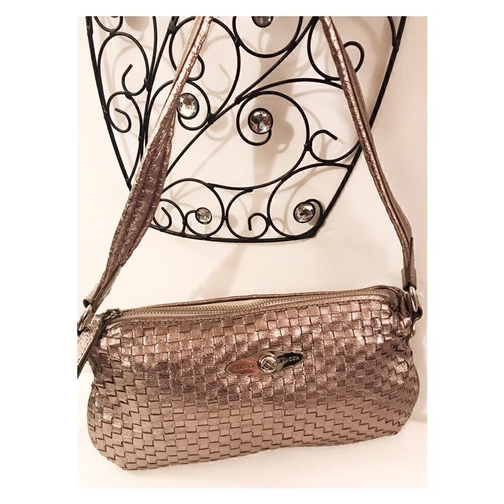 Elliot Luca Tan Woven Leather Mini Bag